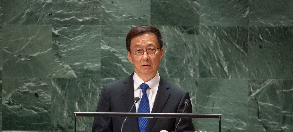 चीन के उपराष्ट्रपति हान झेंग ने यूएन महासभा के 78वें सत्र के दौरान वार्षिक जनरल डिबेट को सम्बोधित किया.