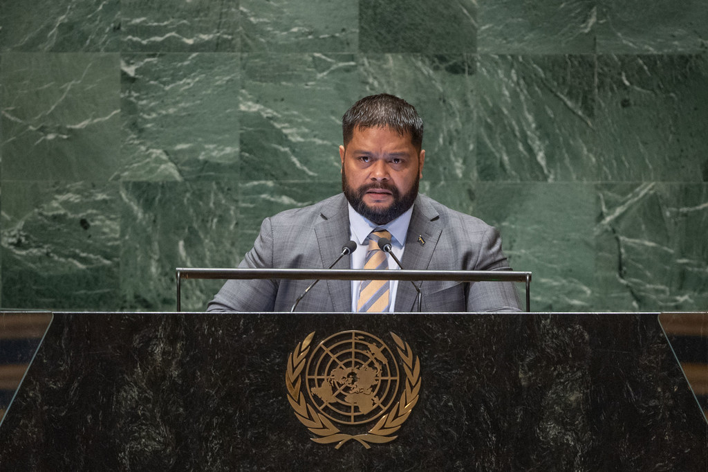 瑙鲁总统库恩在一般性辩论上发言。