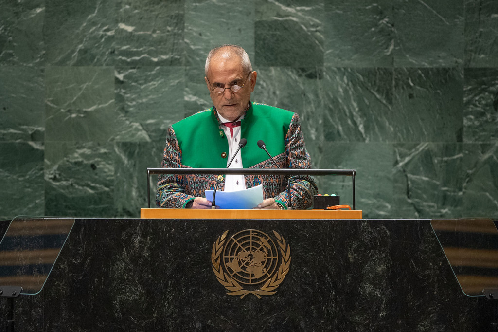 Presidente de Timor-Leste, José Ramos-Horta, discursa no debate geral da 78ª sessão da Assembleia Geral