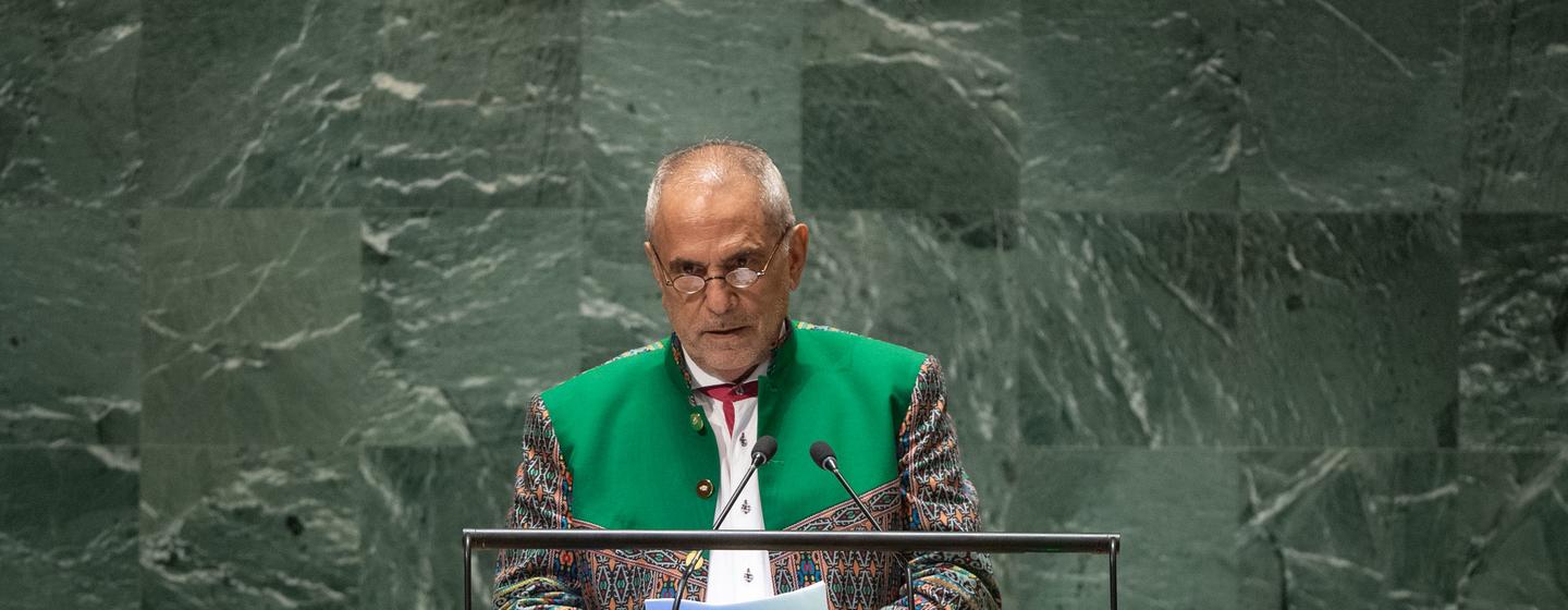 东帝汶总统奥尔塔在一般性辩论上发言。
