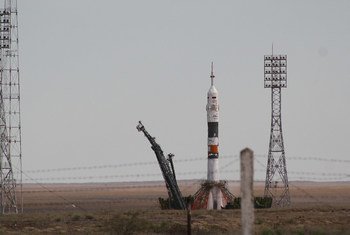 Ракета на космодроме Байконур.