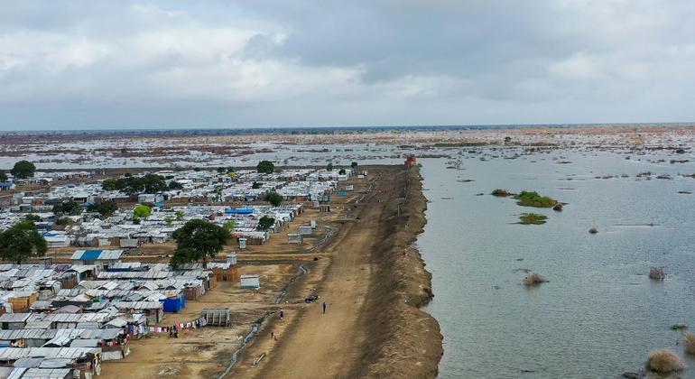 In South Sudan’s Unity State, the capital, Bentiu, has become an island surrounded by floodwaters.