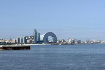 Вид на Баку, столицу Азербайджана.