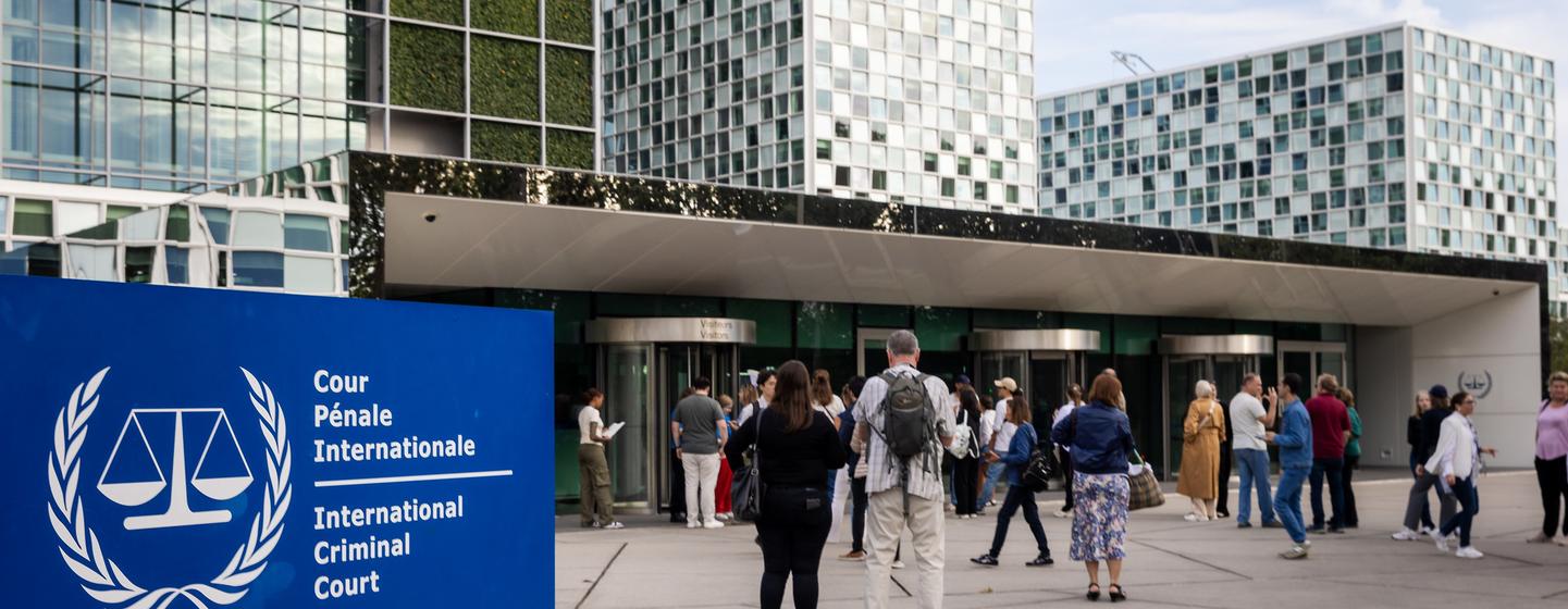 The Inertnational Court of Justice Headquarters in The Hague, Netherlands.