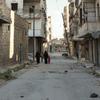 सीरिया के अलेप्पो गवर्नरेट की एक बस्ती का दृश्य.