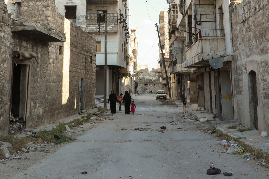 Una calle de la provincia siria de Alepo.