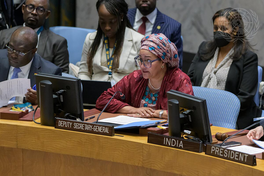 نائبة الأمين العام للأمم المتحدة، أمينة محمد، تقدم إحاطة لمجلس الأمن حول الوضع في هايتي