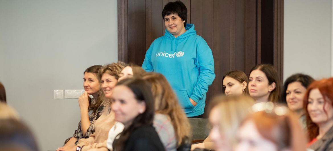 Natalia Datchenko, empleada de UNICEF en Ucrania.