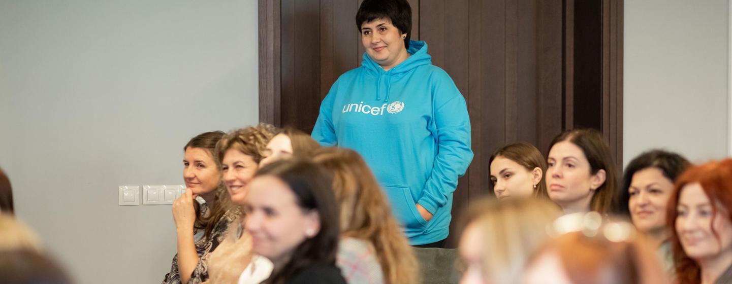 Natalia Datchenko, empleada de UNICEF en Ucrania.