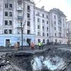 Последствия ракетного удара по Киеву. 