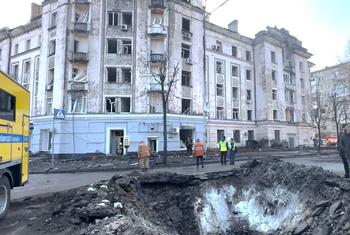 Последствия ракетного удара по Киеву. 