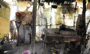 La cocina de una vivienda rural improvisada en el norte de Colombia, una región profundamente afectada por la pobreza. (archivo)