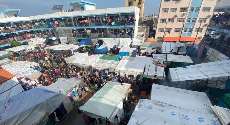 El congestionado campo de refugiados de Deir Al-Balah, en Gaza (enero de 2024).