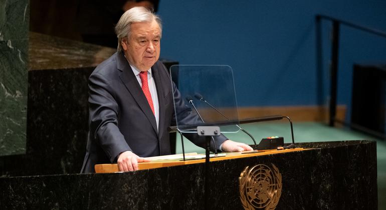 Secretary-General António Guterres addresses the 17th plenary meeting of the resumed General Assembly Eleventh Emergency Special Session of the General Assembly on Ukraine.