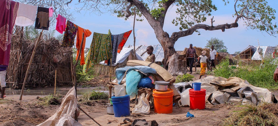 Des familles déplacées dans le nord du Mozambique ont trouvé un abri temporaire (photo d'archives).