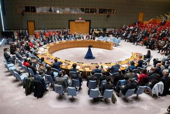 فلسطین سمیت مشرق وسطیٰ پر جمعہ کو اقوام متحدہ کی جنرل اسمبلی کے اجلاس کا ایک منظر۔