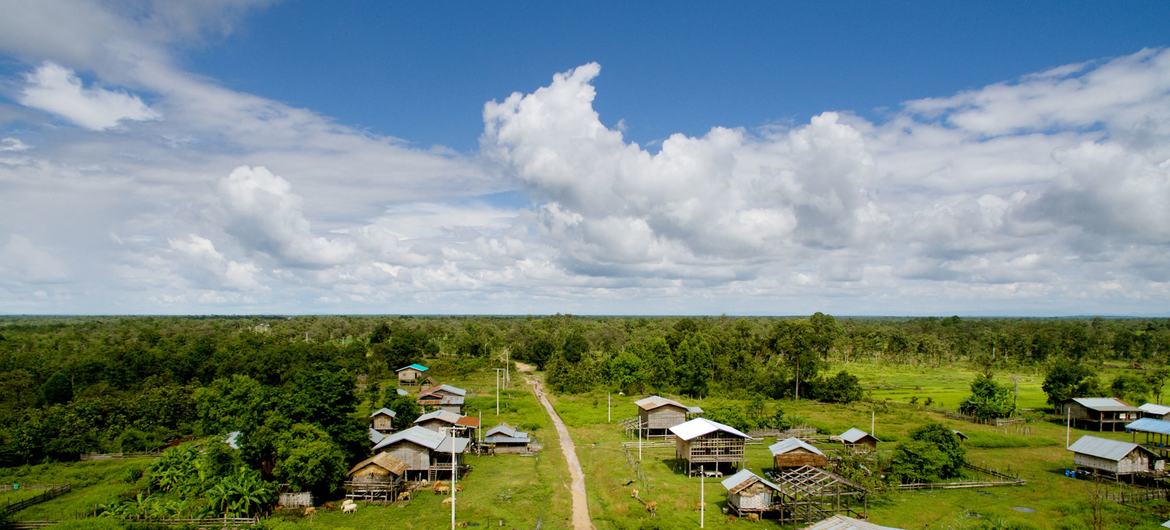 老挝沙湾拿吉省的一个村庄。