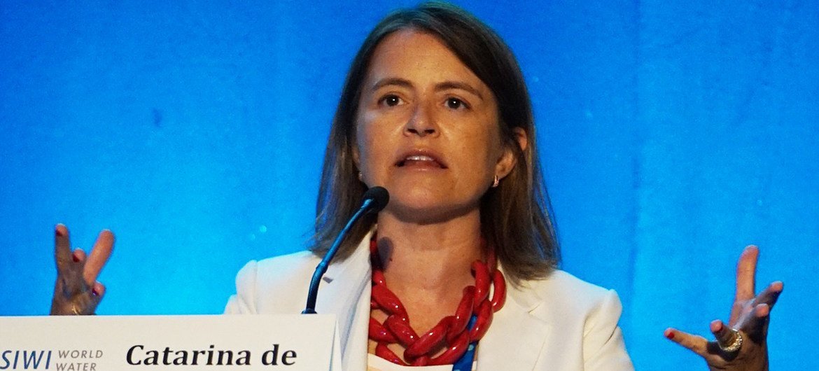 A primeira relatora especial da ONU para o Direito à Água e ao Saneamento, Catarina de Albuquerque