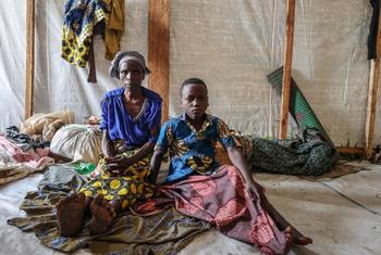 Des civils ayant fui la violence dans leur village dans la province du Nord Kivu, en République démocratique du Congo.