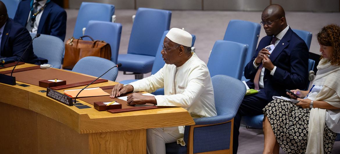 عبد الله باتيلي الممثل الخاص للأمين العام للأمم المتحدة في ليبيا يتحدث أمام مجلس الأمن الدولي.