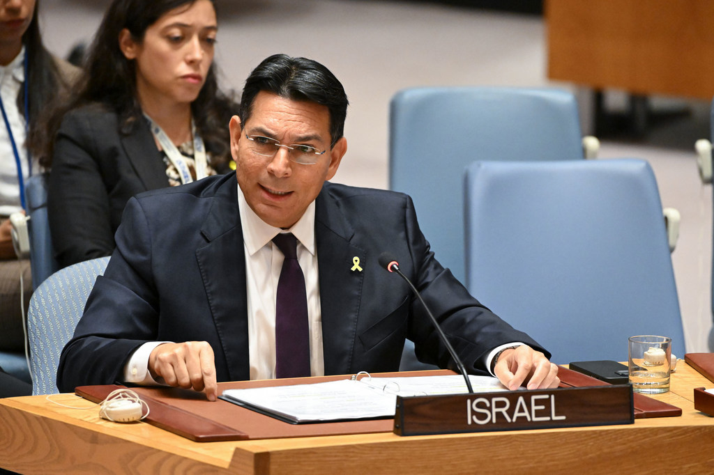 L'ambassadeur d'Israël, Danny Danon, s'adresse au Conseil de sécurité sur la situation au Moyen-Orient, y compris la question palestinienne.