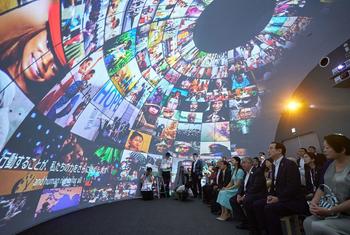  Secretary-General Antonio Guterres (third, right) attends the UN Pavilion EXPO 2025 in Japan.