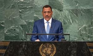 President Mohamed Bazoum of Niger addresses the general debate of the General Assembly’s seventy-seventh session in September 2022.