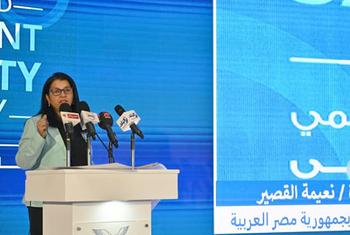 ممثلة منظمة الصحة العالمية في مصر تشارك في الاحتفال باليوم العالمي لسلامة المرضى في مصر.