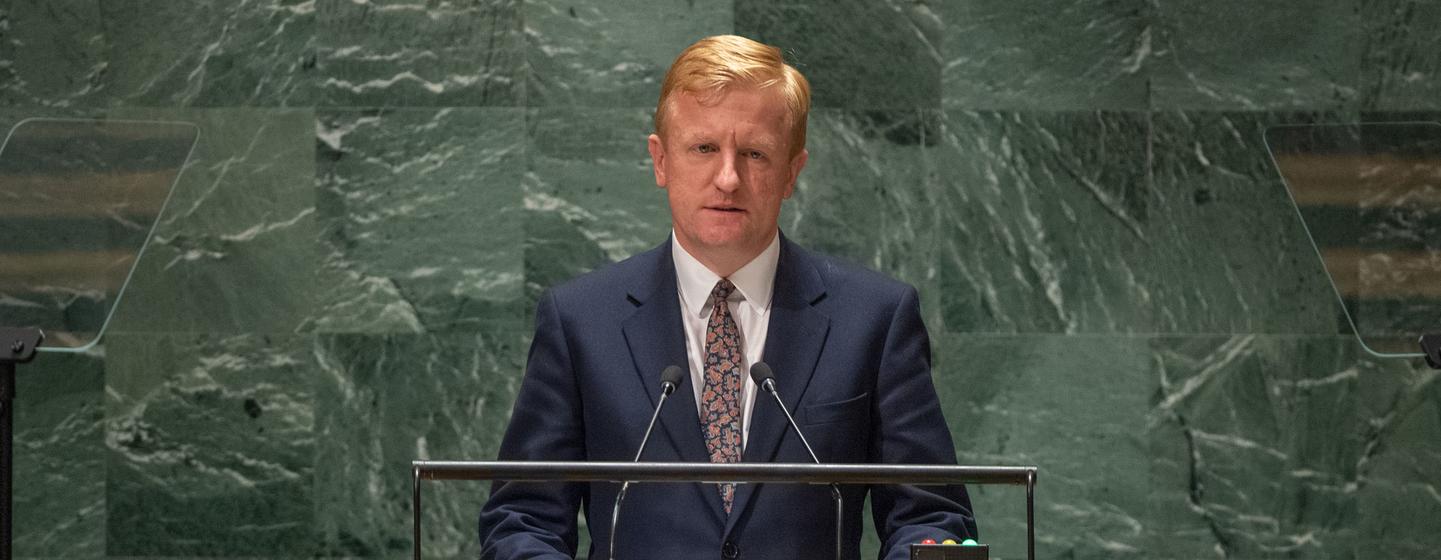 Deputy Prime Minister Oliver Dowden of the United Kingdom addresses the general debate of the General Assembly’s 78th session.