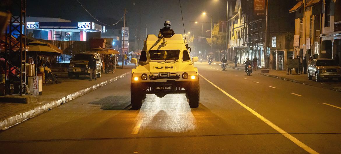 UN peacekeepers patrol the city of Goma in the eastern Democratic Republic of the Congo.