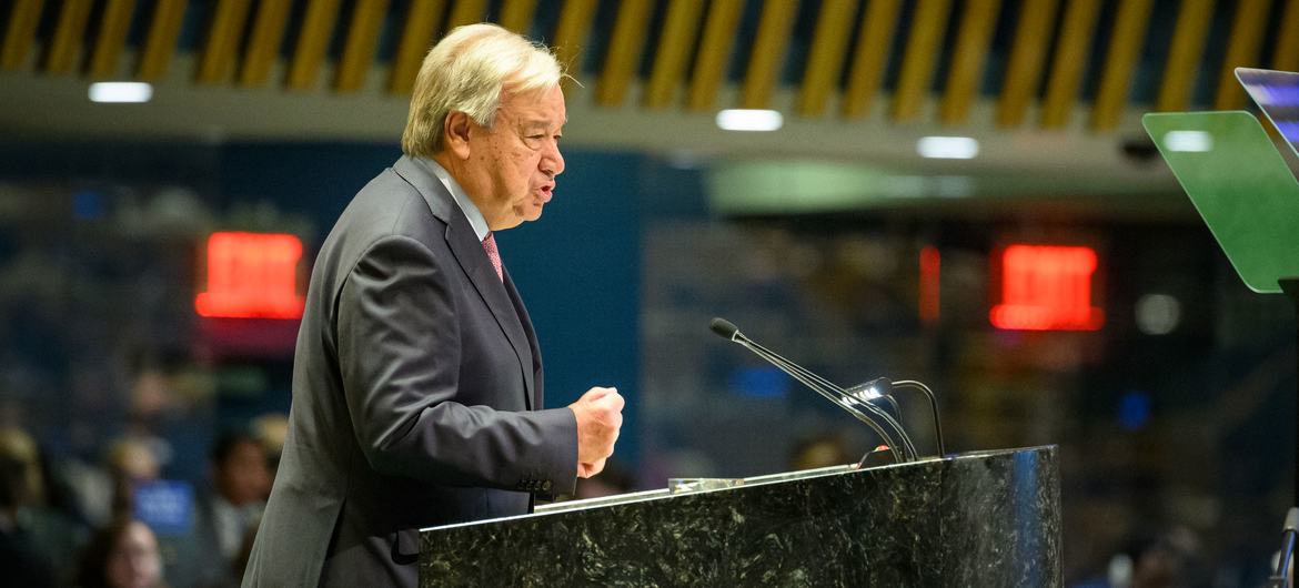 Secretary-General António Guterres addresses the Summit of the Future.