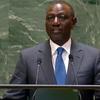 Rais wa Kenya William Ruto akizungumza kwenye jukwaa wakati wa Mkutano wa Kilele wa Mustakabali katika Makao Makuu UN jijini New York.
