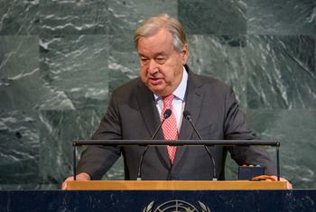 El Secretario General de la ONU, António Guterres, se dirige a la Asamblea General.