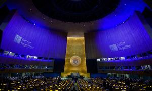 A wide view of the high-level meeting of the General Assembly to commemorate the eightieth anniversary of the establishment of the United Nations.