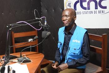 Alexis Jacques Maseseme kiongozi wa Kituo cha Redio-Télévision yakitaifa RTNC-Beni aliyekabiliwa majengo na vifaa vya kiufundi na MONUSCO.