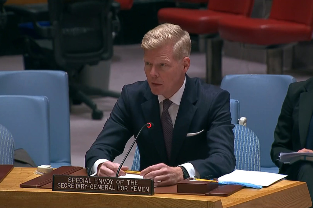UN Special Envoy for Yemen Hans Grundberg briefs the United Nations Security Council.