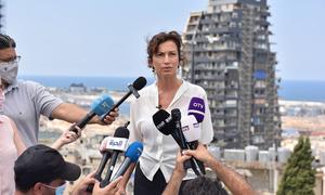 La directora general de la UNESCO, Audrey Azoulay, en Beirut (Foto de archivo).