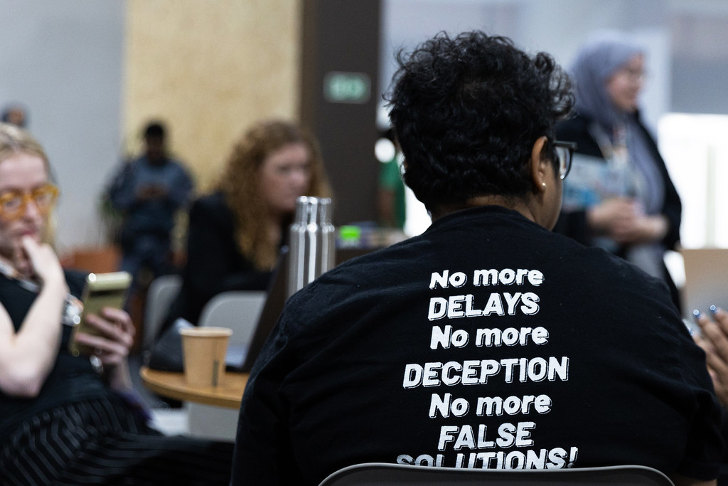 Mshiriki akieleza maoni yake katika majadiliano ya COP30