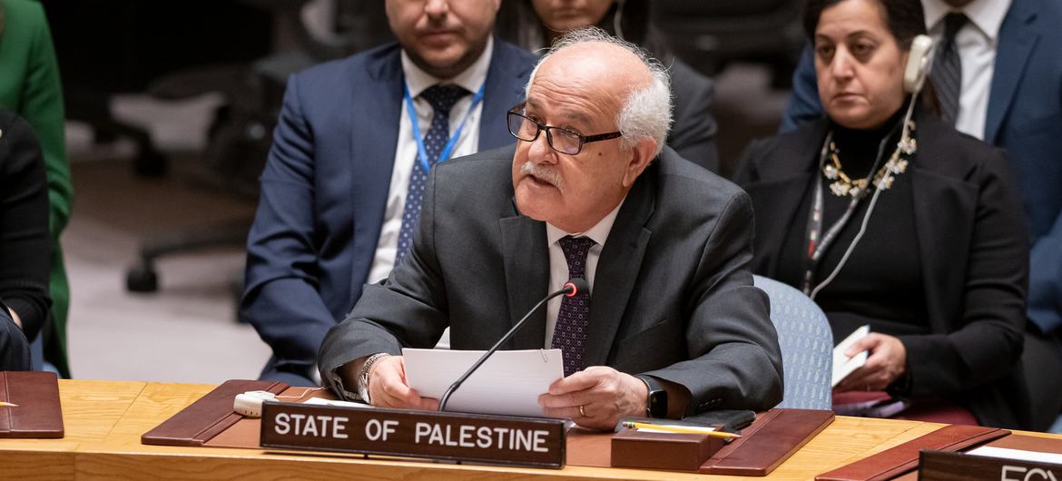 Riyad Mansour, embajador del Estado de Palestina ante la ONU.
