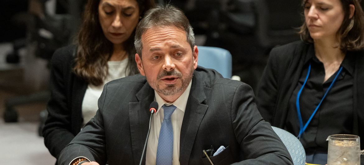 Carlos G. Ruiz Massieu, Special Representative for Haiti and Head of the United Nations Integrated Office in Haiti (BINUH), briefs the Security Council meeting on the question concerning Haiti. Carlos G. Ruiz Massieu, Special Representative for Haiti and Head of the United Nations Integrated Office in Haiti (BINUH), briefs the Security Council meeting on the question concerning Haiti.