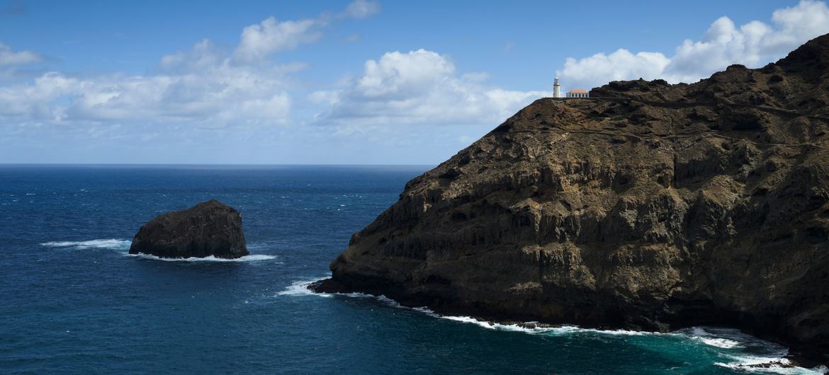 Panorámica de Santo Antão, la isla más occidental de Cabo Verde.