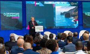 Secretary-General António Guterres delivers opening remarks at the Ocean Race Summit, held in Cabo Verde.