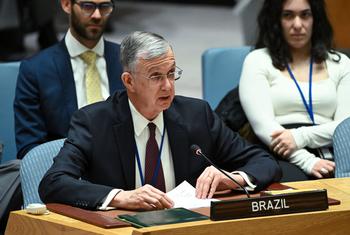 Embaixador Sérgio França Danese do Brasil discursa na reunião do Conselho de Segurança