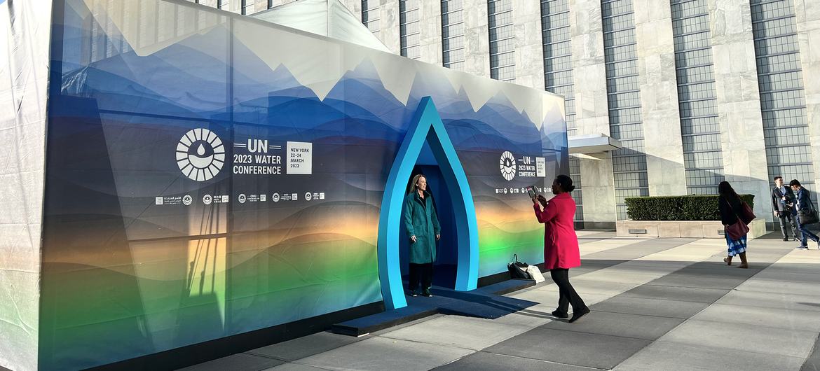 Participantes chegam à ONU para a Conferência da Água de 2023