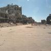 Um bairro inteiro destruído em Gaza