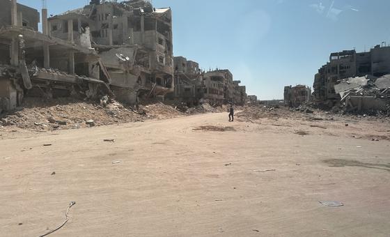 Um bairro inteiro destruído em Gaza