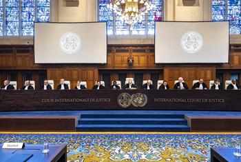 Les juges de la Cour internationale de Justice, à La Haye.