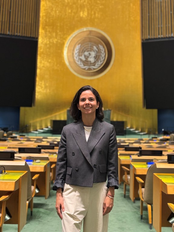 La ex futbolista y exvicepresidenta de FIFPRO visita la Asamblea General de la ONU.