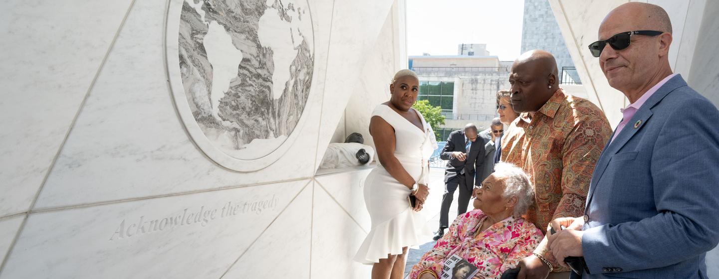At age 109, Viola Ford Fletcher, the oldest living survivor of the Tulsa Massacre, visits the Ark of Return at UN Headquarters.