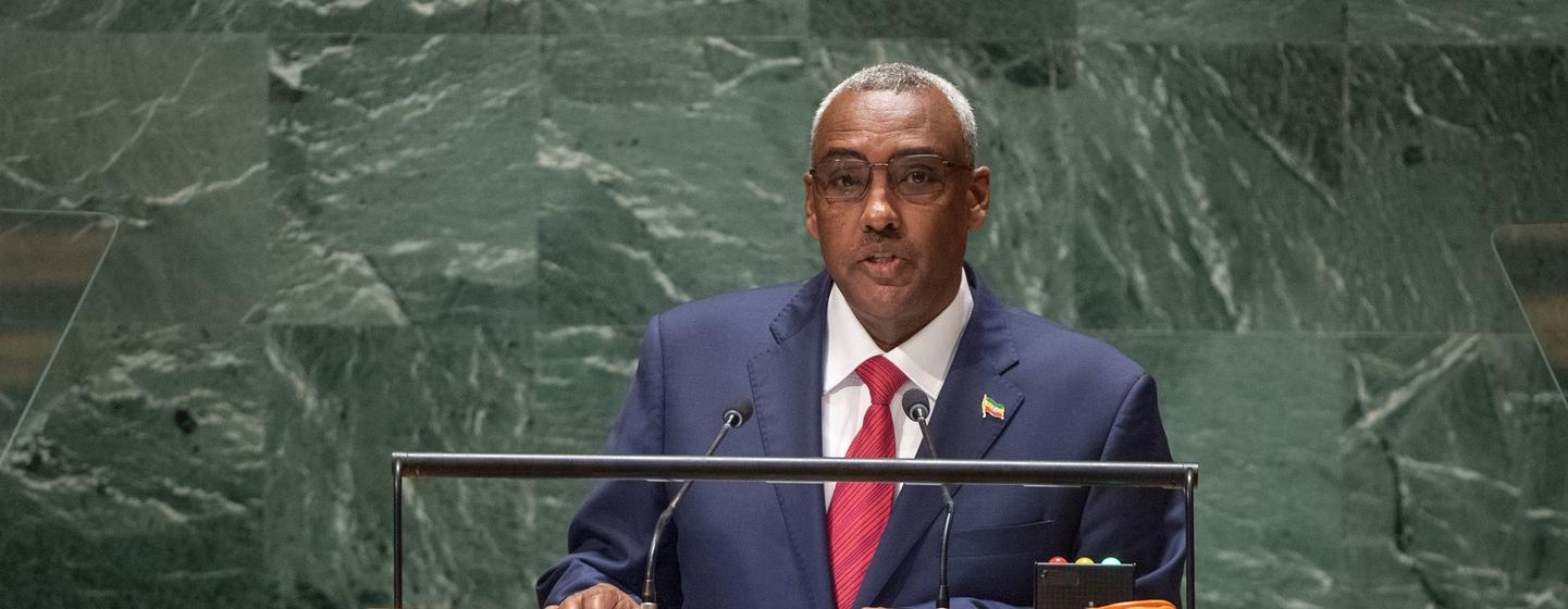 埃塞俄比亚副总理哈桑在一般性辩论上发言。